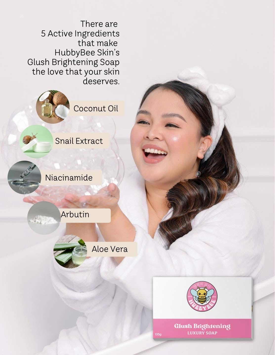 Hubbybee Skin Glush Brightening Luxury Soap