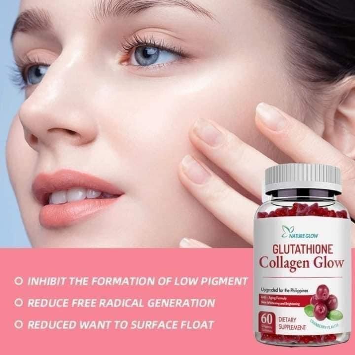 Nature Glow Glutathione Collagen Glow Gummies Cranberry Flavor