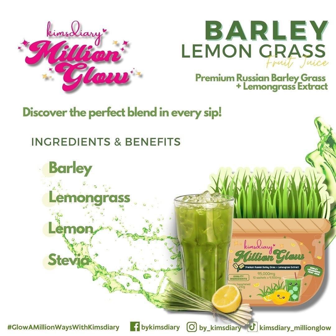 Kimsdiary Million Glow Barley Lemon Grass Fruit Juice