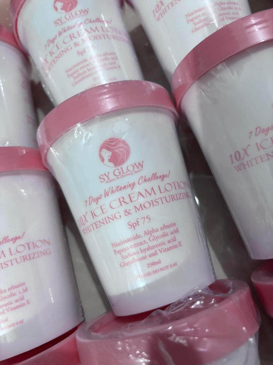 SY Glow 10x Ice Cream Lotion for Body Whitening & Moisturizing 250ml - MZG Health & Beauty Imports