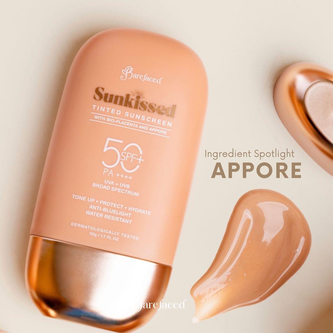 ￼Barefaced Sunkissed Tinted Sunscreen SPF50 Sun Protection 50g