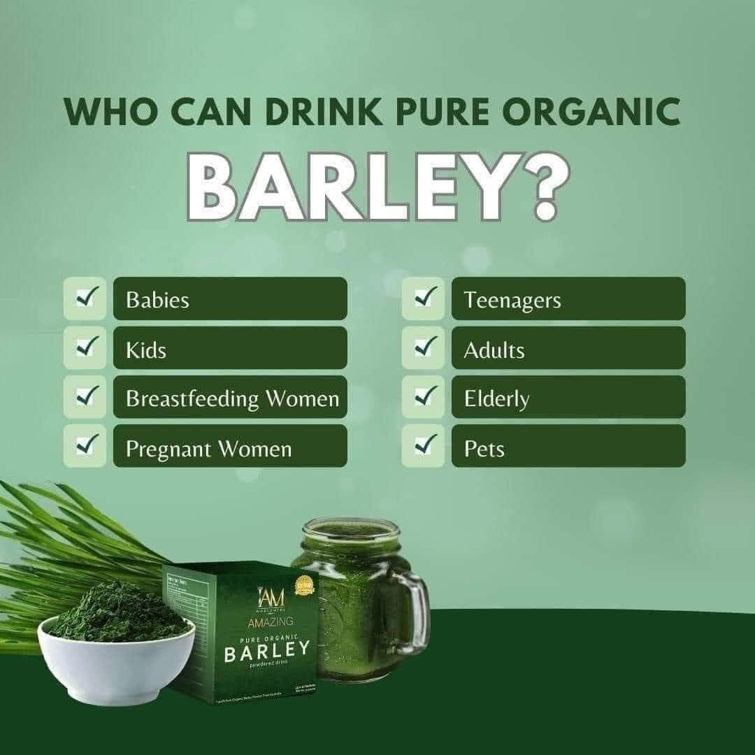 I Am Amazing Pure Organic Barley Powdered Drink Mix from Australia