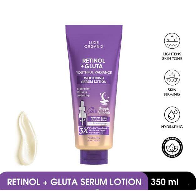 Luxe Organix Retinol + Gluta Whitening Serum Lotion | 350ml