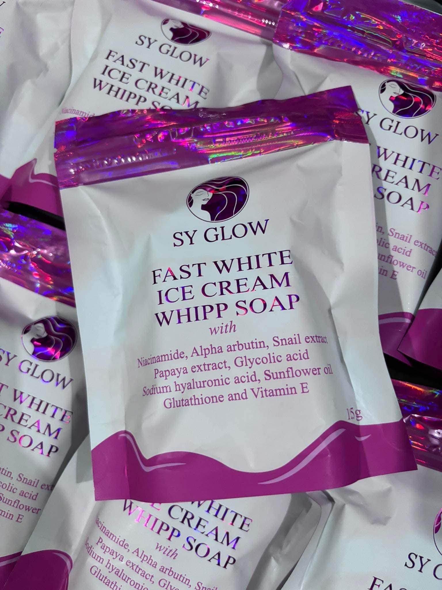 Sy Glow Fast White Ice Cream Whipp Soap MZG Health & Beauty Imports Sy Glow Fast White Ice Cream Whipp Soap MZG Health & Beauty Imports