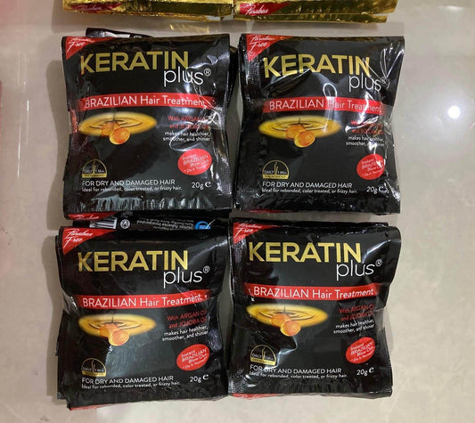 KERATIN Plus Black Brazilian Hair Treatment 20g (6pcs) - MZG Health & Beauty Imports