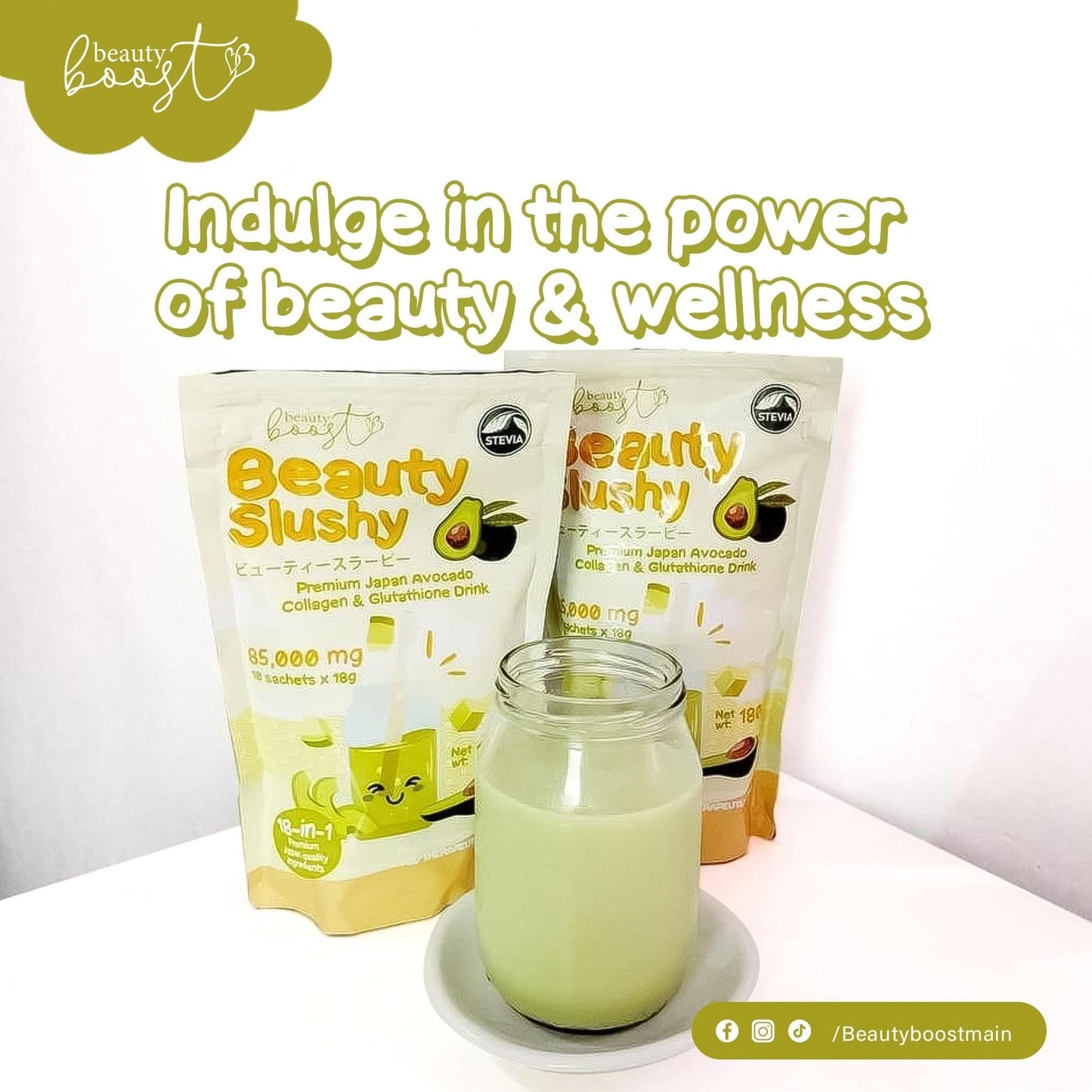 Beauty Boost Beauty Slushy Premium Japan Avocado Collagen & Glutathione Drink