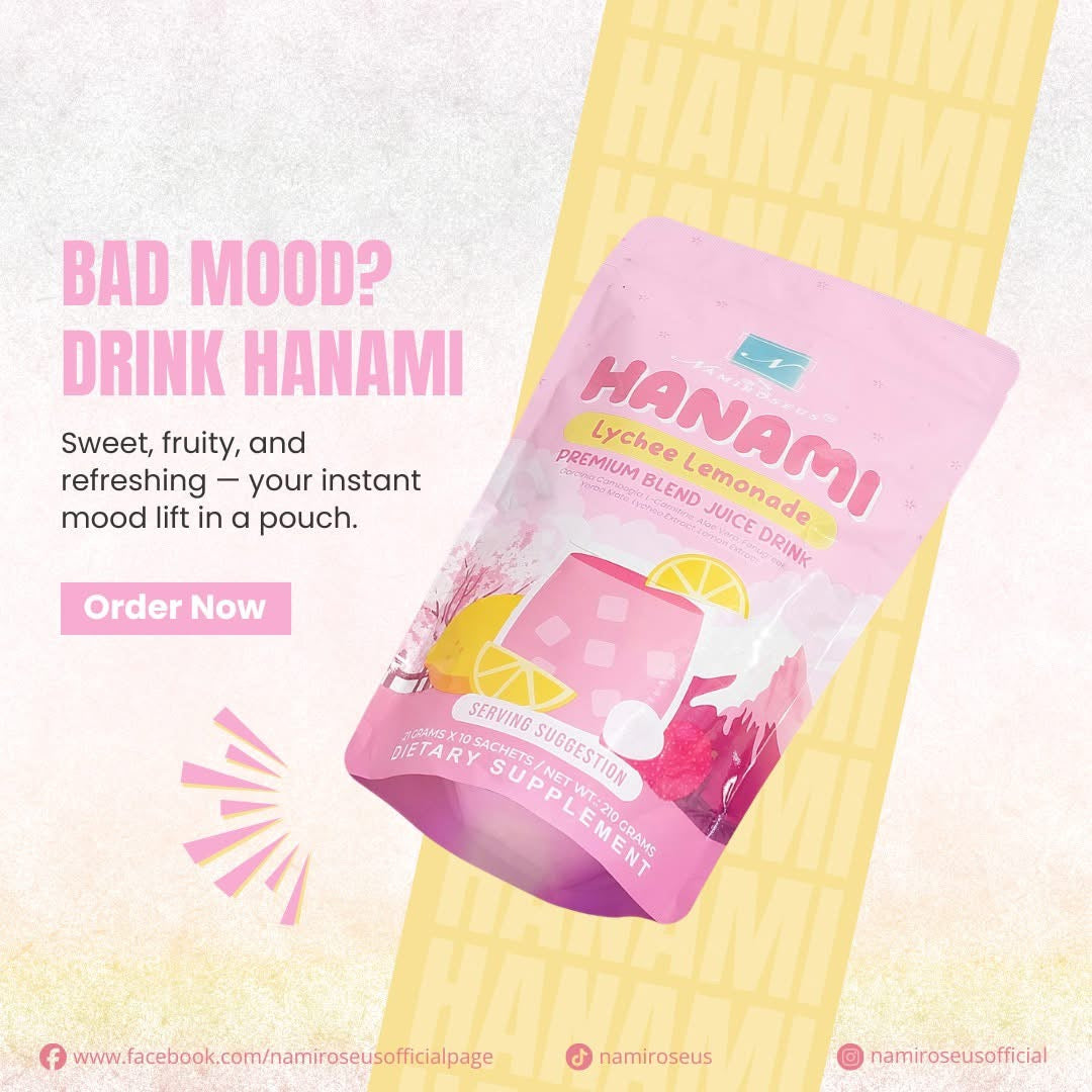 Hanami Lychee Lemonade Premium Blend Juice Drink | 10 Sachets