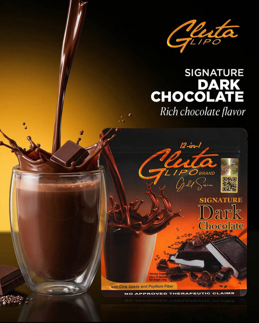 Gluta Lipo 12-in-1 Signature Dark Chocolate Powder Drink Mix | 10 Sachets