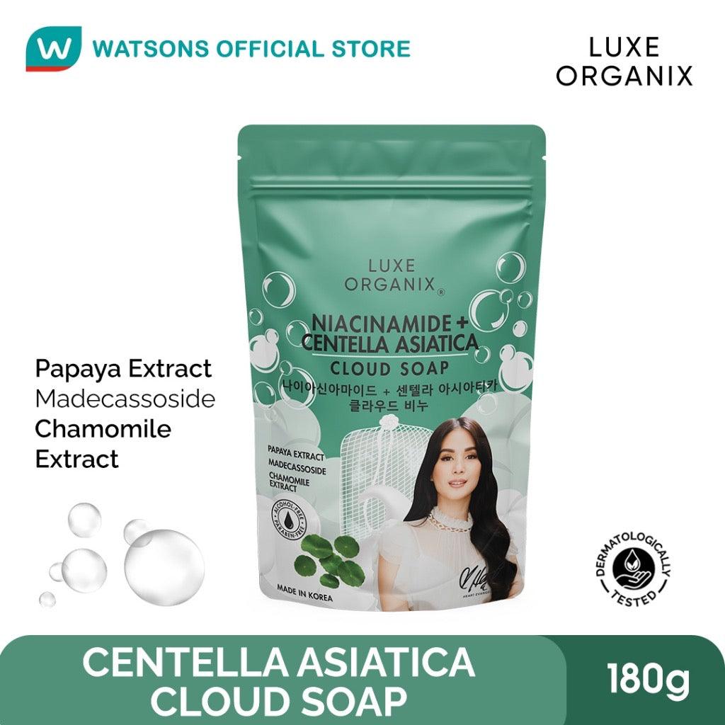 ￼ ￼LUXE ORGANIX Niacinamide + Centella Asiatica Cloud Soap 180g