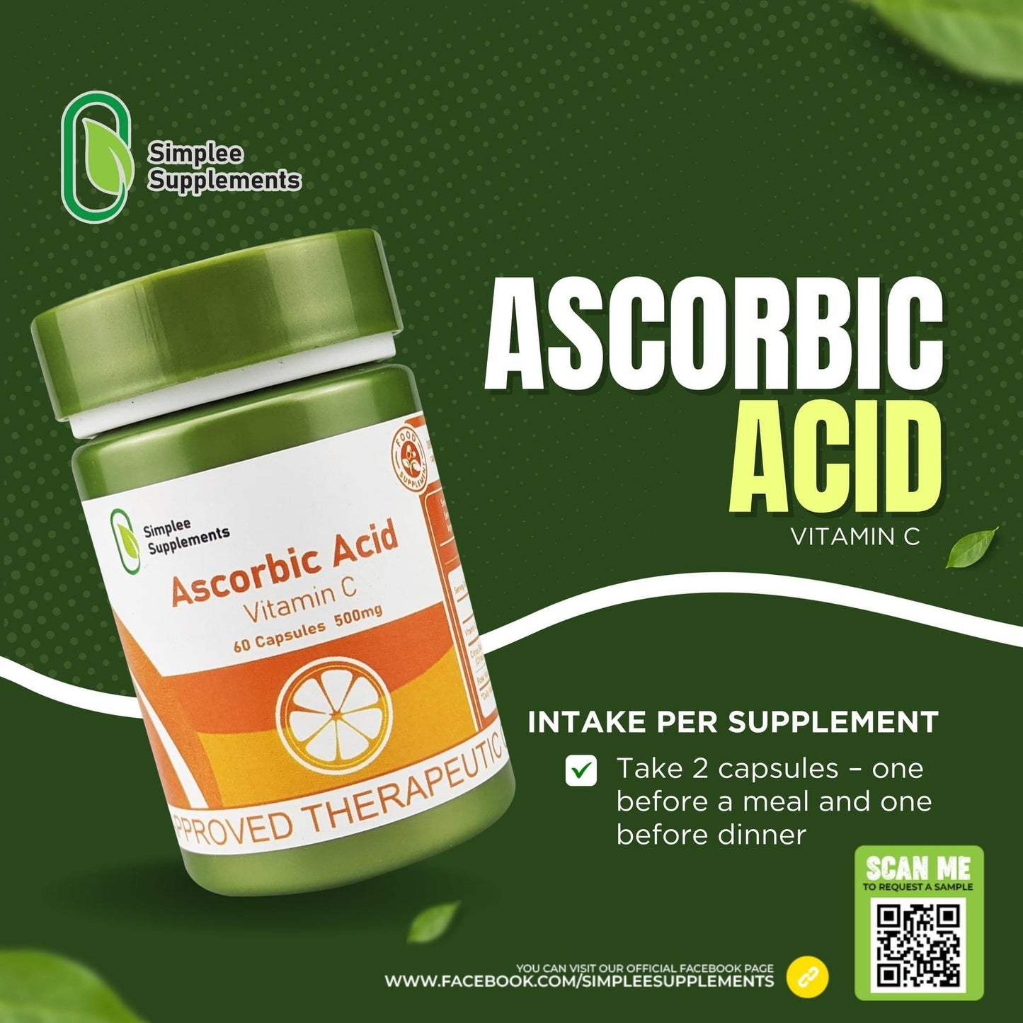 Simplee Supplement Ascorbic Acid 60Caps