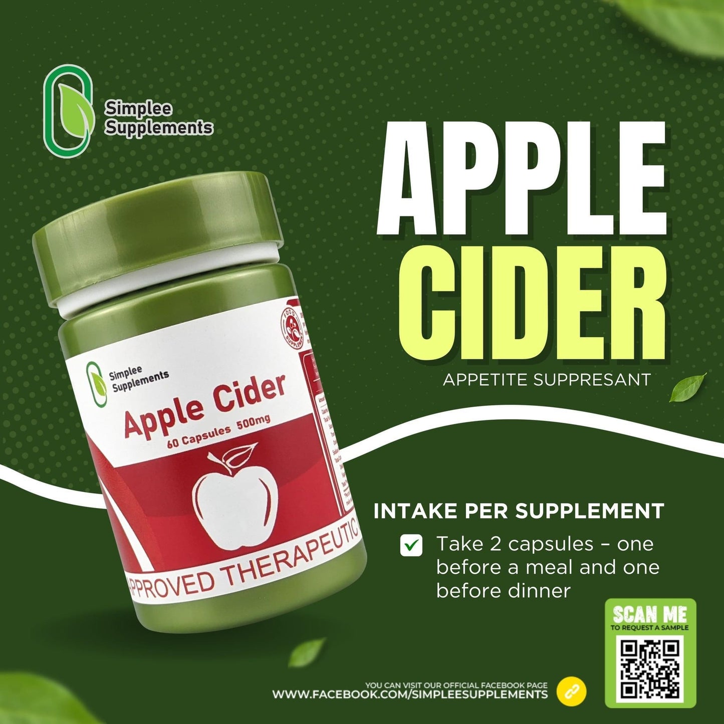 Simplee Supplements Apple Cider 60Caps