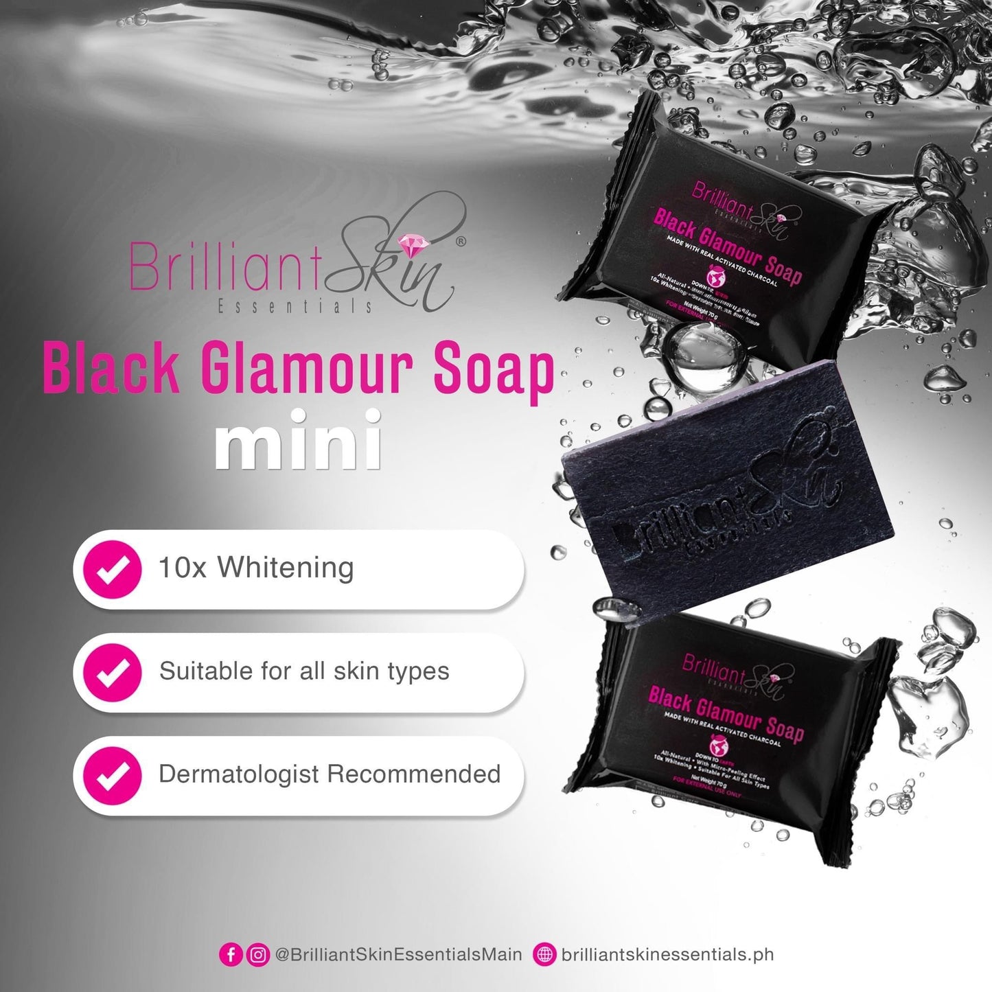 Brilliant Skin Black Glamour Soap Mini 70g