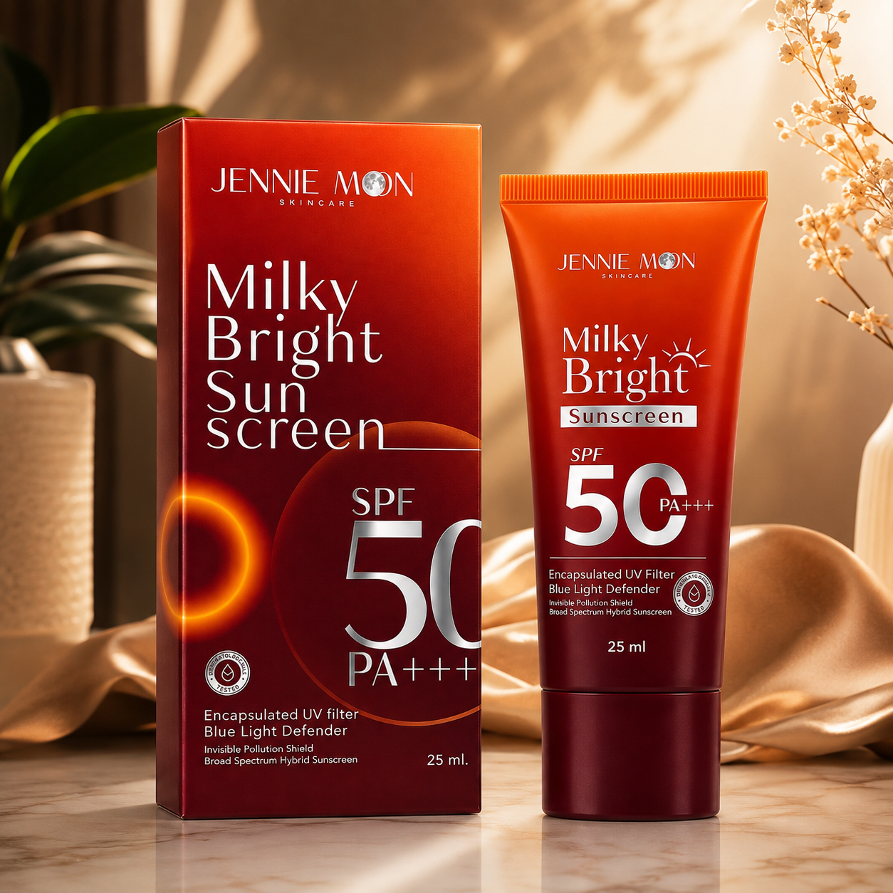 Jennie Moon Milky Bright Sunscreen SPF50 PA+++ | 25ml