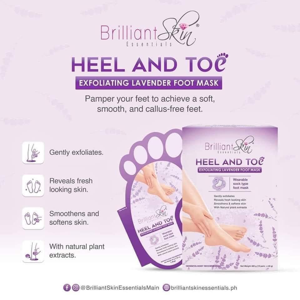 Brilliant Skin Heel and Toe Exfoliating Foot Mask