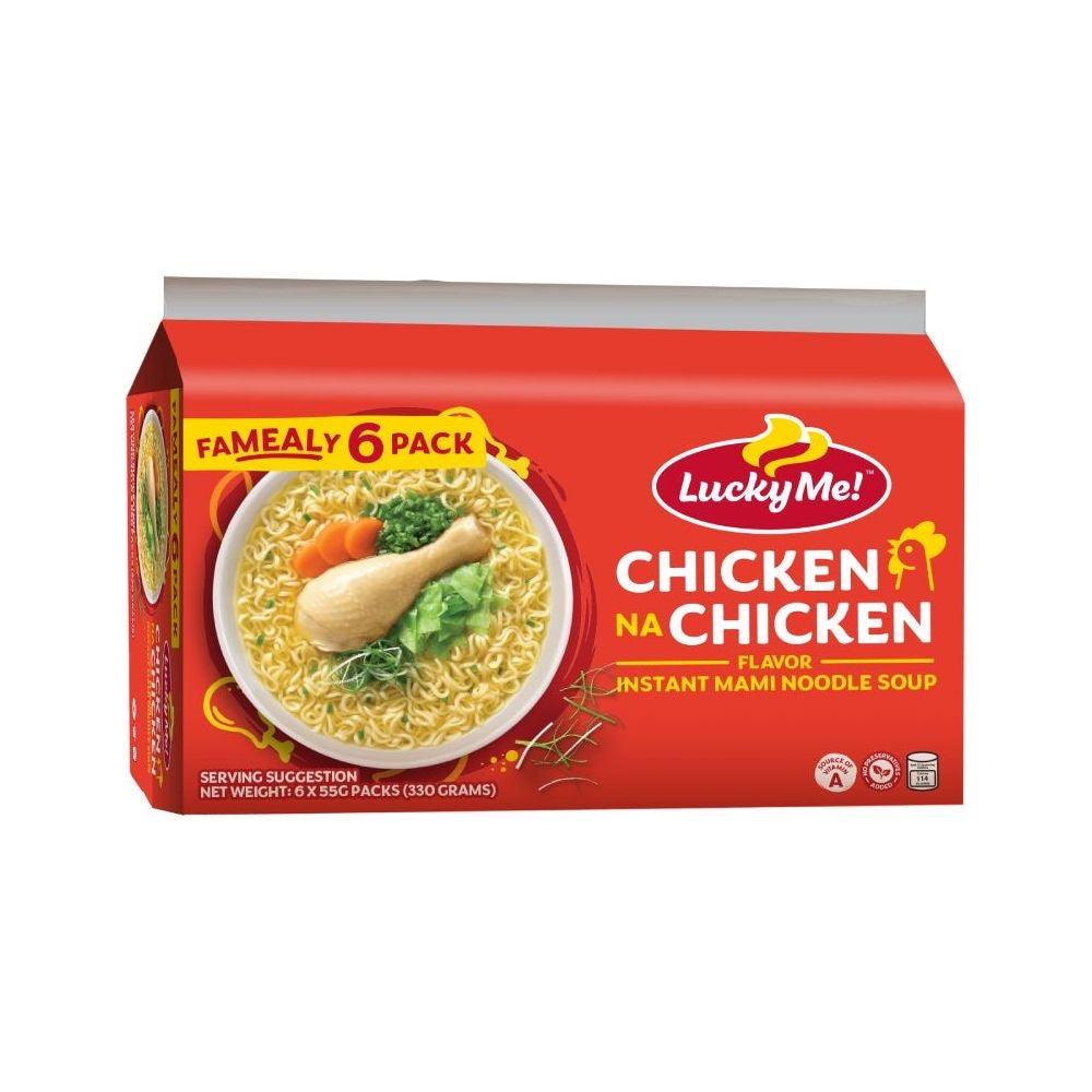 Lucky Me Instant Noodle Soup Chicken na Chicken Multipack 55g x6