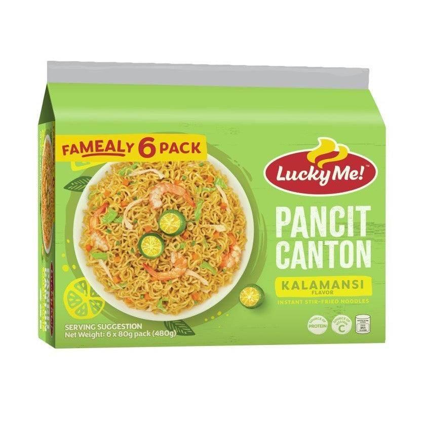 Lucky Me Pancit Canton Instant Noodles Kalamansi (80gx6) - MZG Health & Beauty Imports