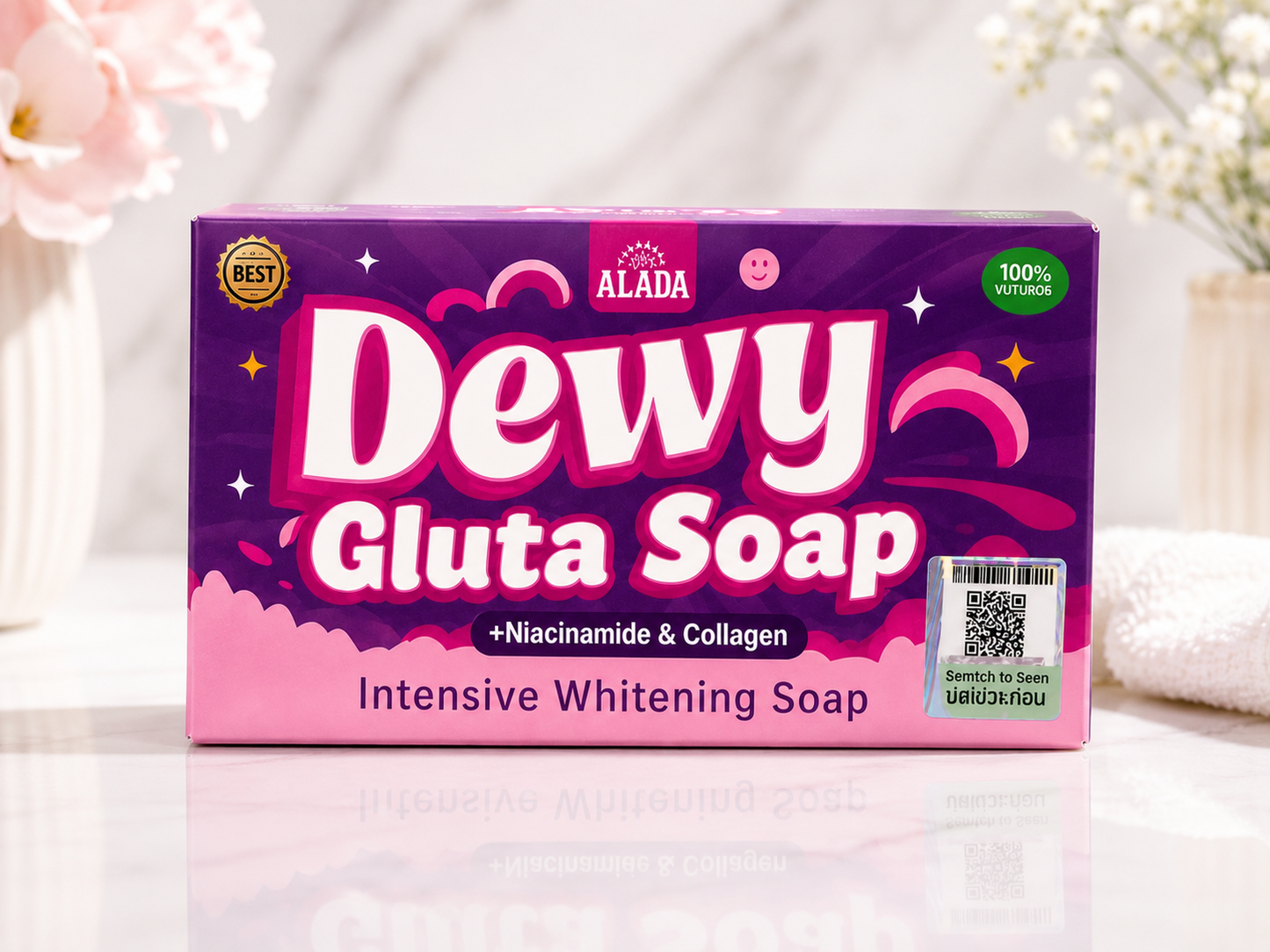 Alada Dewy Gluta Soap with Niacinamide & Collagen | 150g
