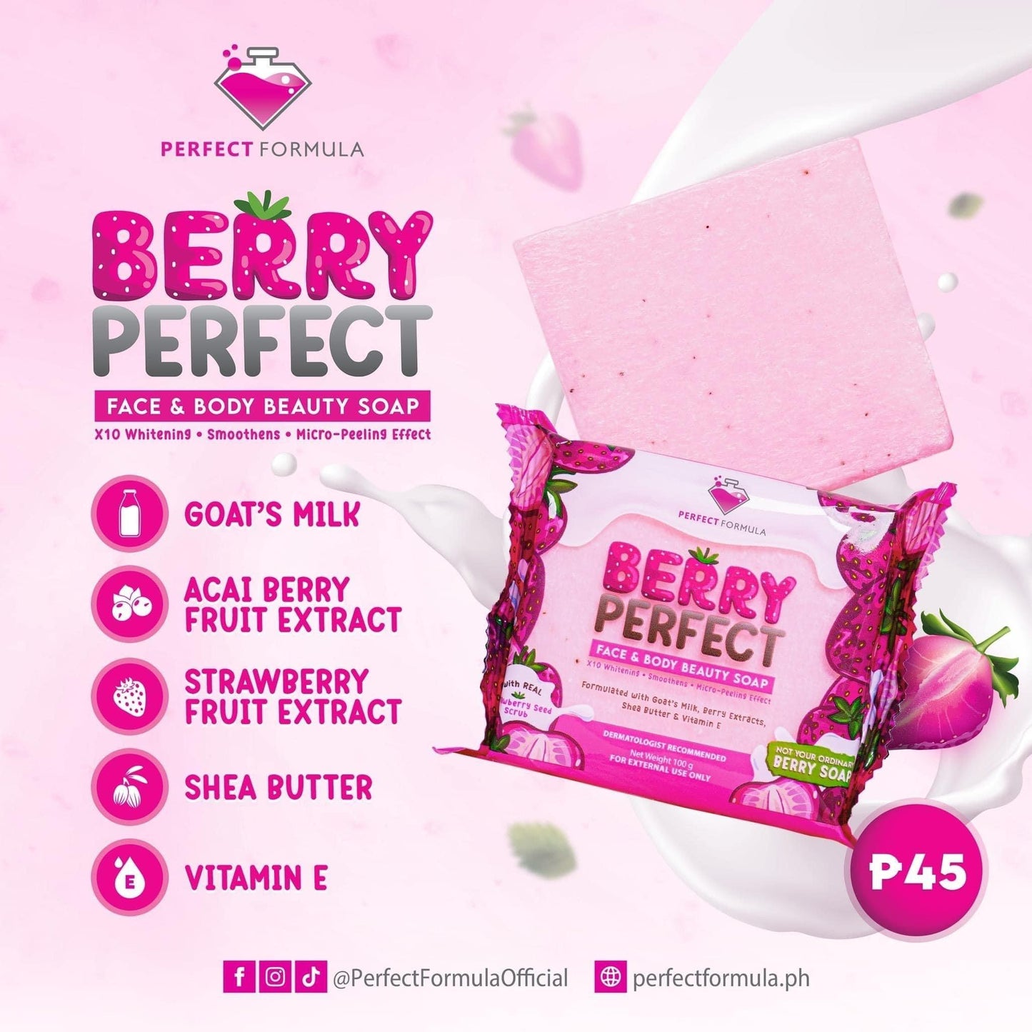 Perfect Formula Berry Perfect Face and Body Beauty Soap