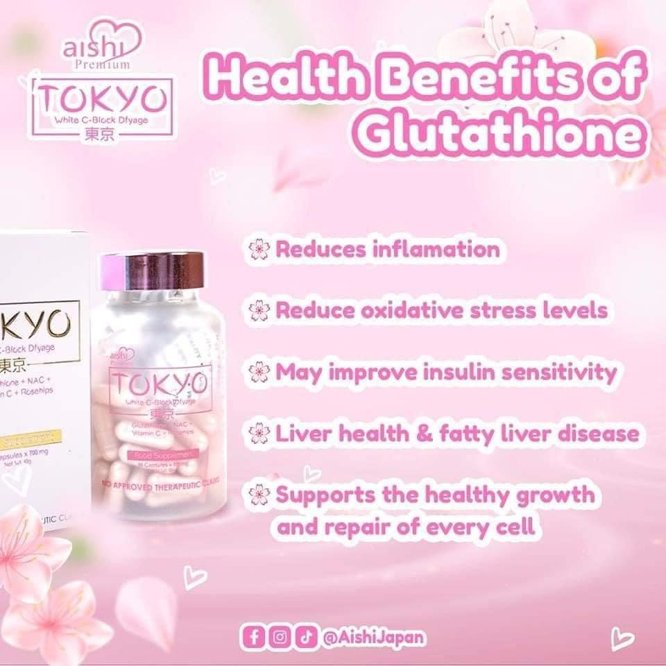 Aishi Premium Tokyo Glutathione + NAC + Vitamin C + Rosehips