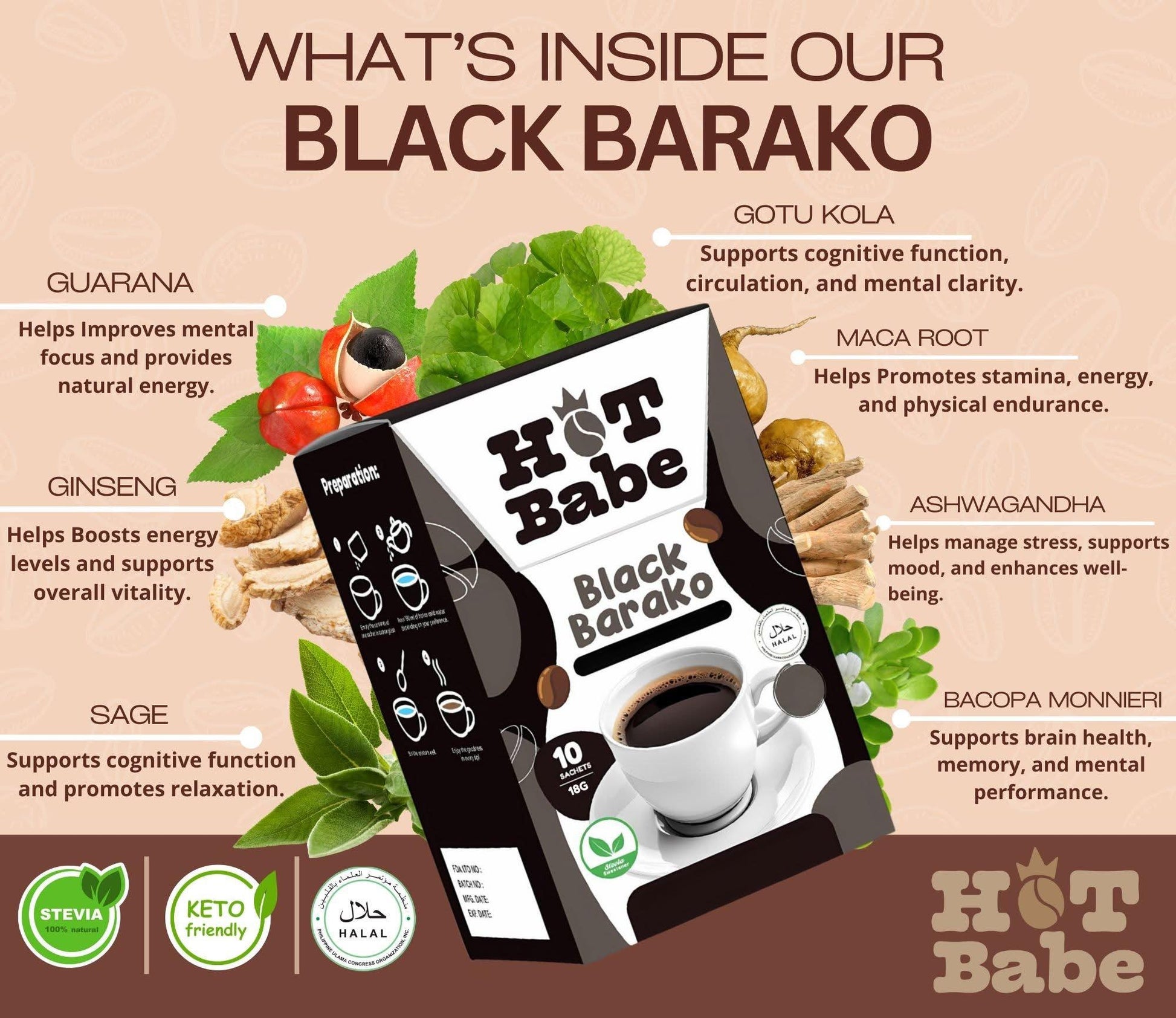 Hot Babe Black Barako Coffee - MZG Health & Beauty Imports