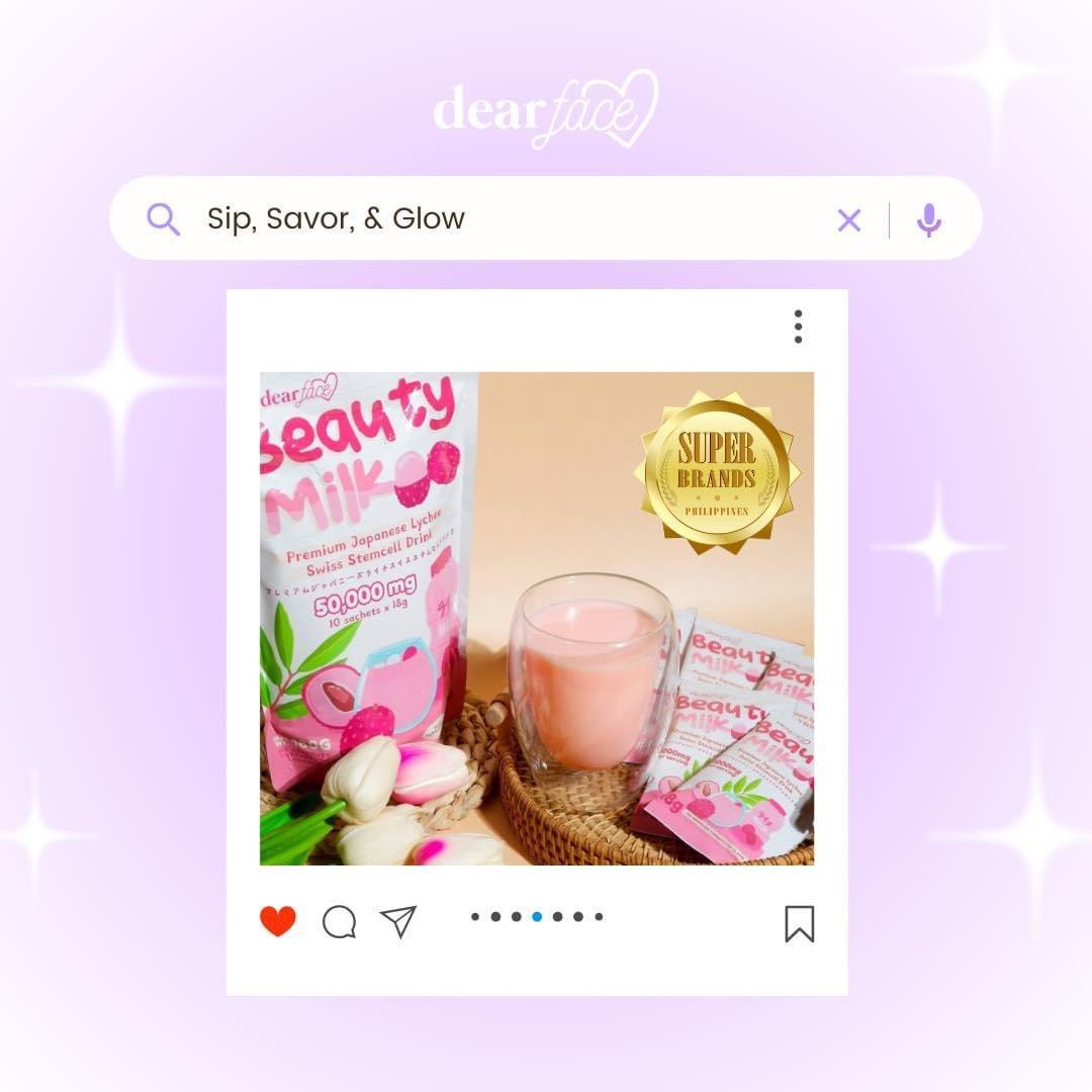 Dear Face Beauty Milk - Premium Japanese Lychee Swiss Stemcell Drink