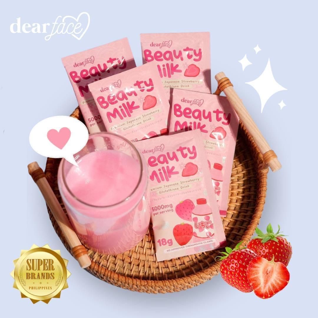 Dear Face Beauty Milk - Premium Japanese Strawberry Glutathione Drink