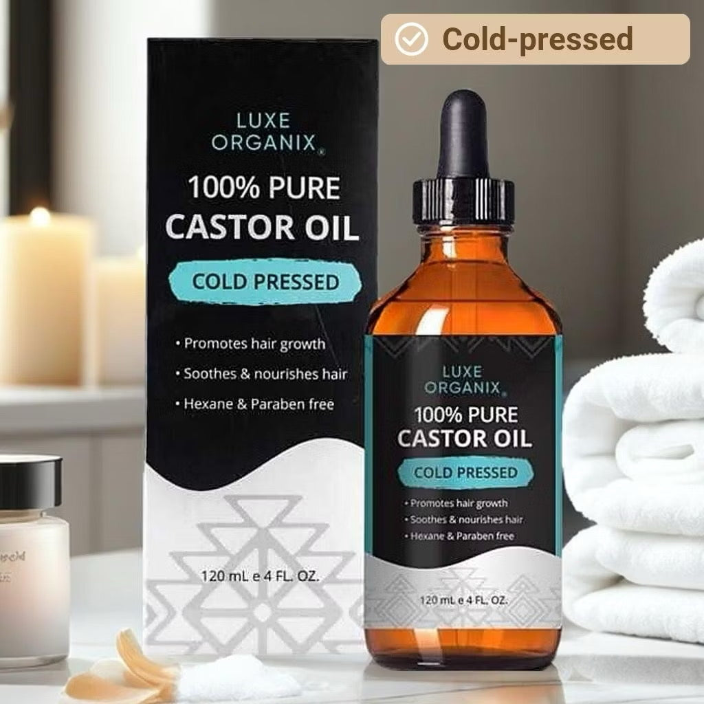 LUXE ORGANIX 100% Pure Castor Oil 120ml - MZG Health & Beauty Imports
