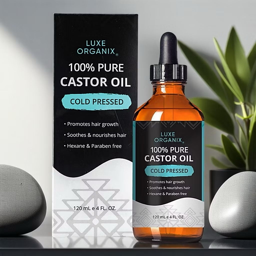 LUXE ORGANIX 100% Pure Castor Oil 120ml - MZG Health & Beauty Imports