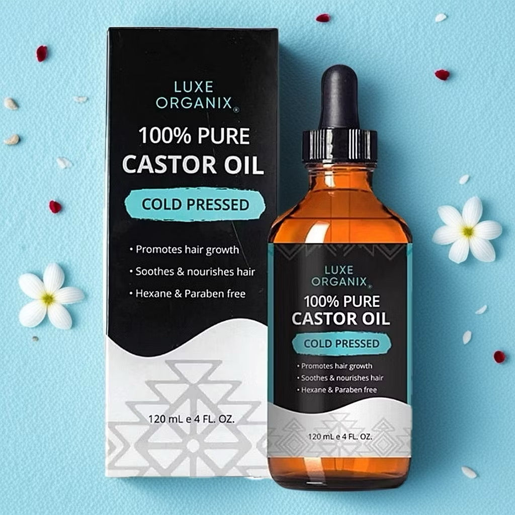 LUXE ORGANIX 100% Pure Castor Oil 120ml - MZG Health & Beauty Imports