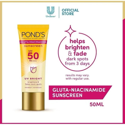 Ponds Gluta-Niacinamide Sunscreen SPF 50 50ml - MZG Health & Beauty Imports