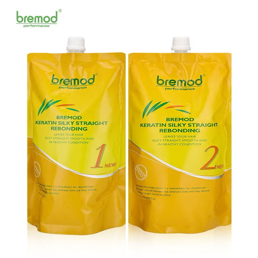 Bremod Keratin Silky Straight Rebonding Cream - Rebonding Set 1600ml - MZG Health & Beauty Imports