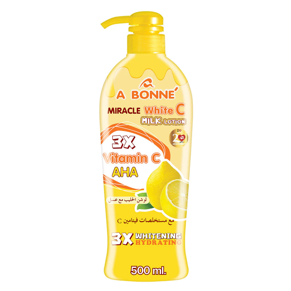 ￼Abonne Mircale White C Milk Lotion 3x Vitamin C AHA 500ML