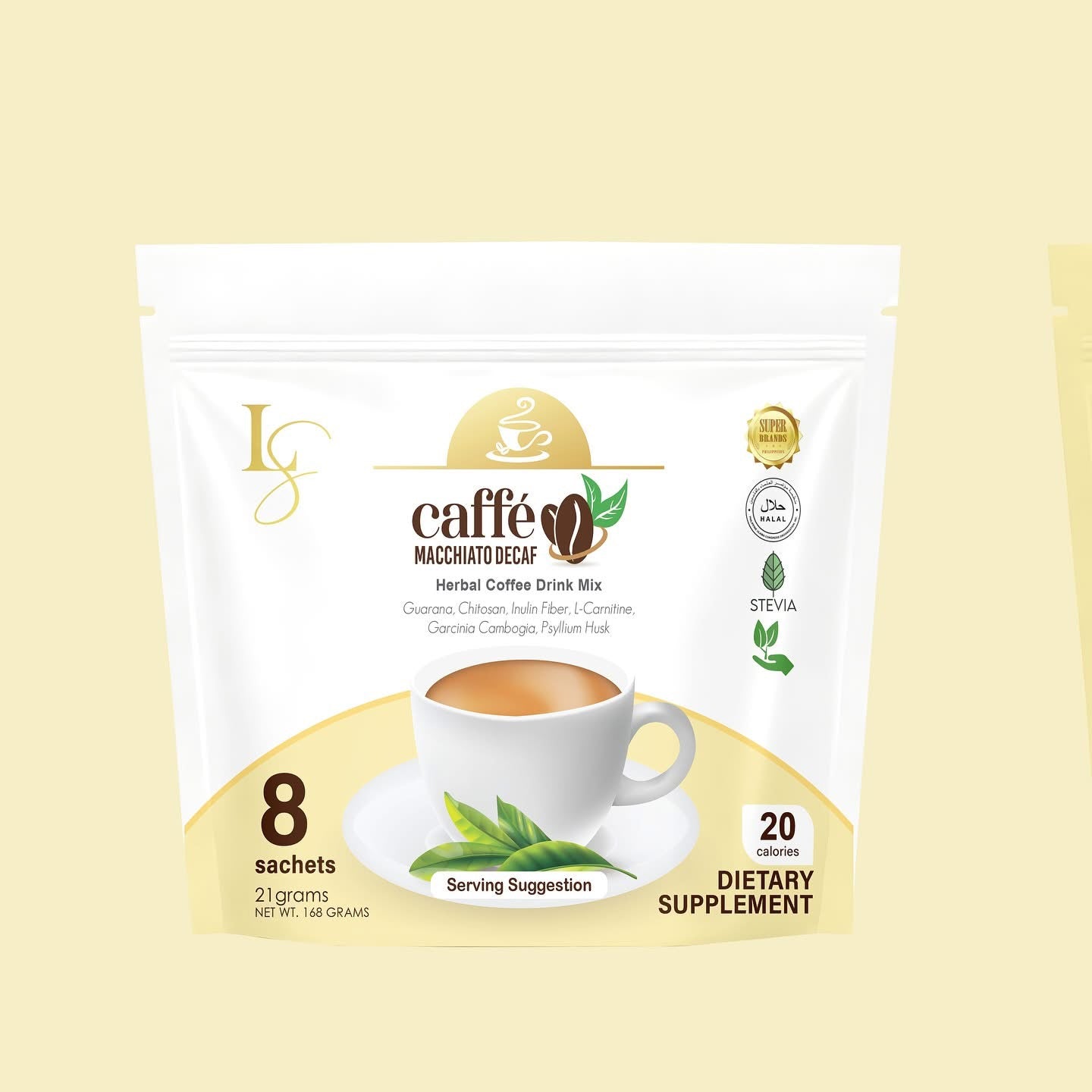 Luxe Slim Caffee Macchiato Decaf 8 Sachets