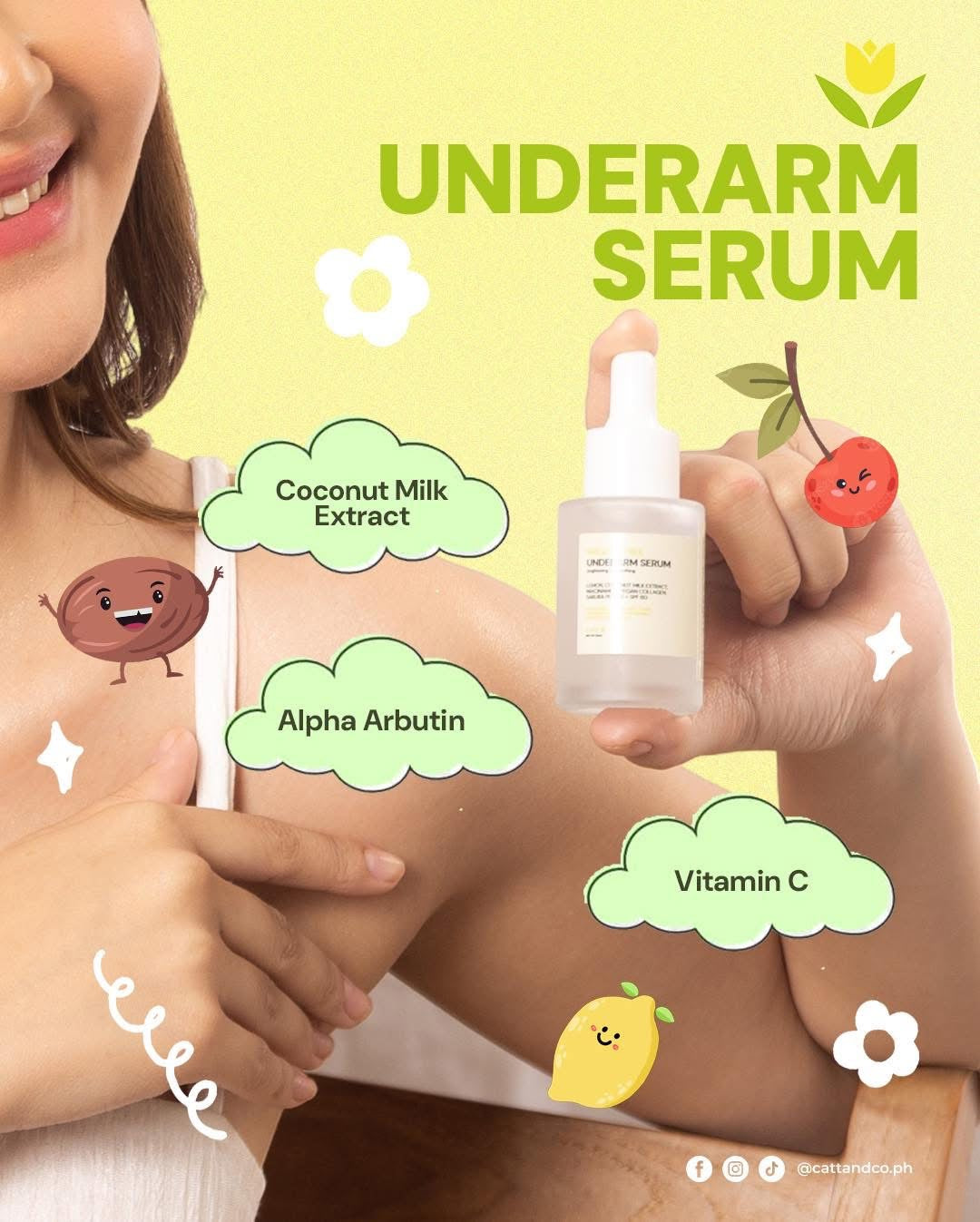 Catt & Co Underarm Serum Bright & Free Whitening Essence Flawless
