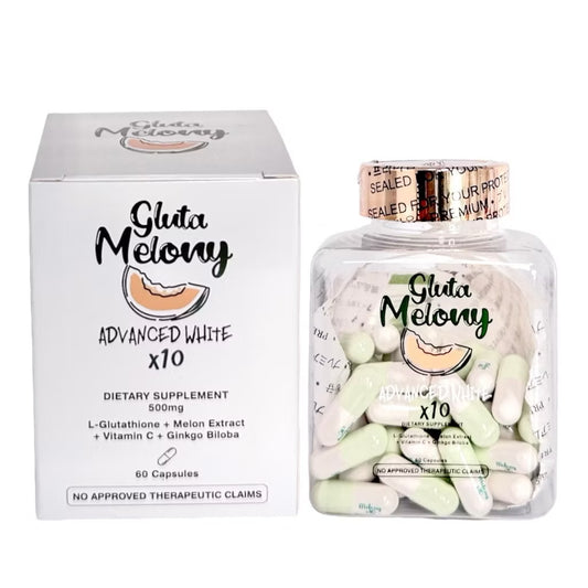Gluta Melony Advanced White x10 Supplement | 60 capsules