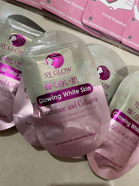 SY Glow Glowing White Skin Glutathione & Collagen 30 Capsules - MZG Health & Beauty Imports