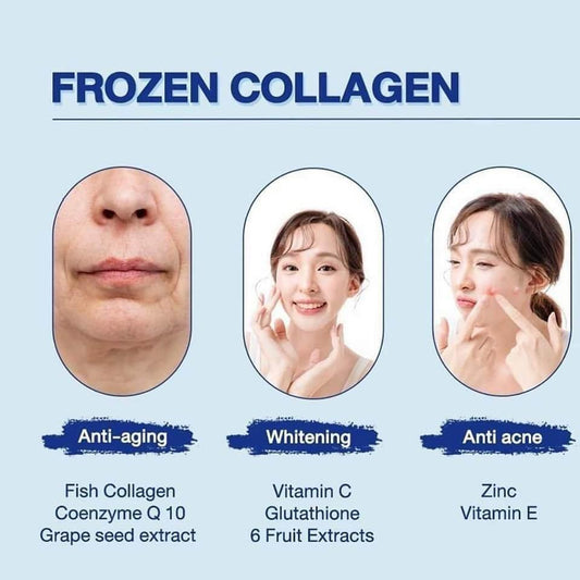 Frozen Collagen 2in1 Whitening x10 |60 Capsules - MZG Health & Beauty Imports