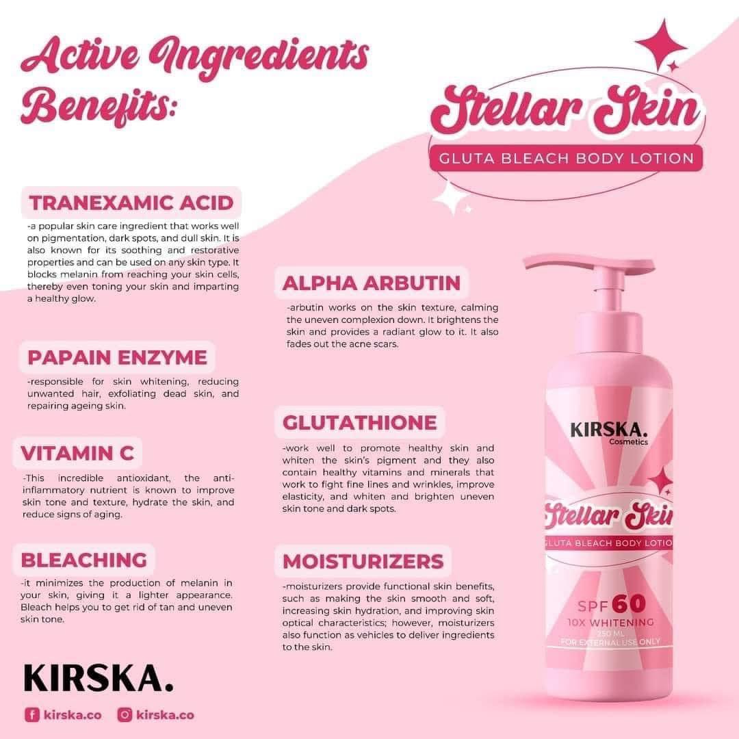 KIRSKA Stellar Skin Gluta Bleach Body Lotion